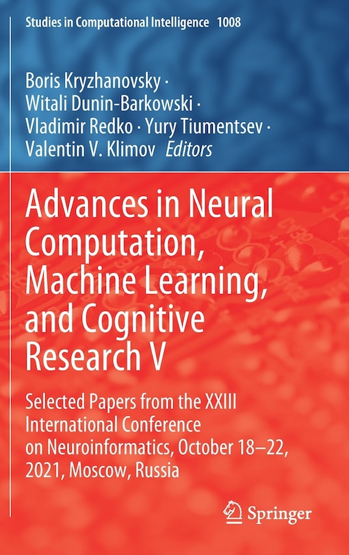 Front cover_Advances in Neural Computation, Machine Learning, and Cognitive Research V