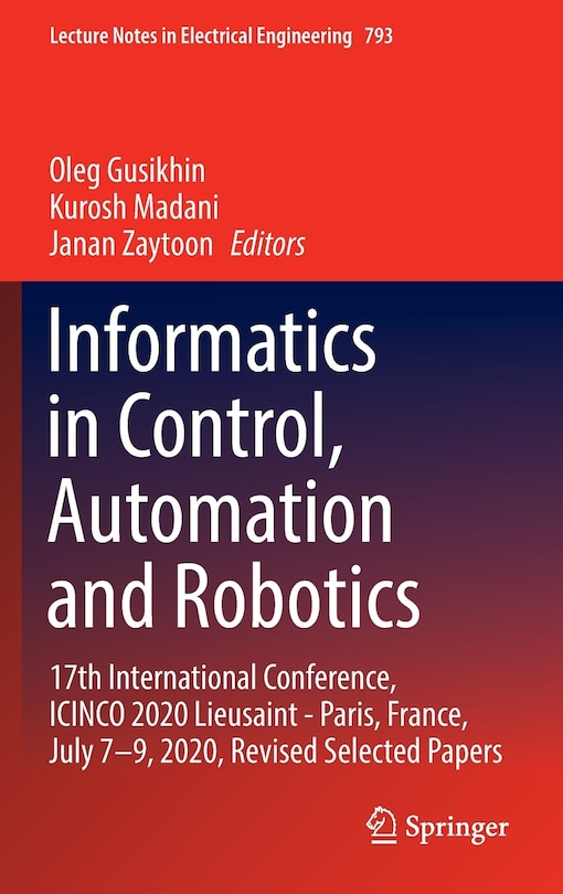 Front cover_Informatics in Control, Automation and Robotics