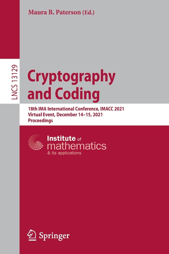 Front cover_Cryptography And Coding