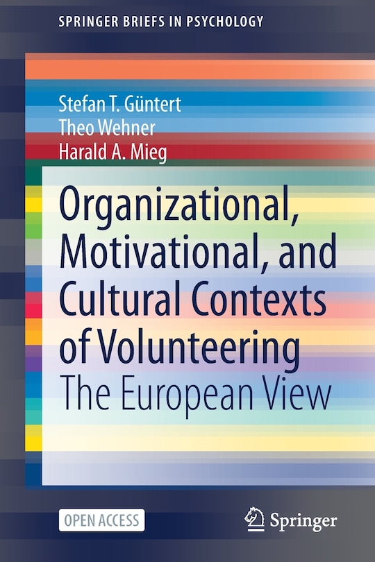 Front cover_Organizational, Motivational, And Cultural Contexts Of Volunteering