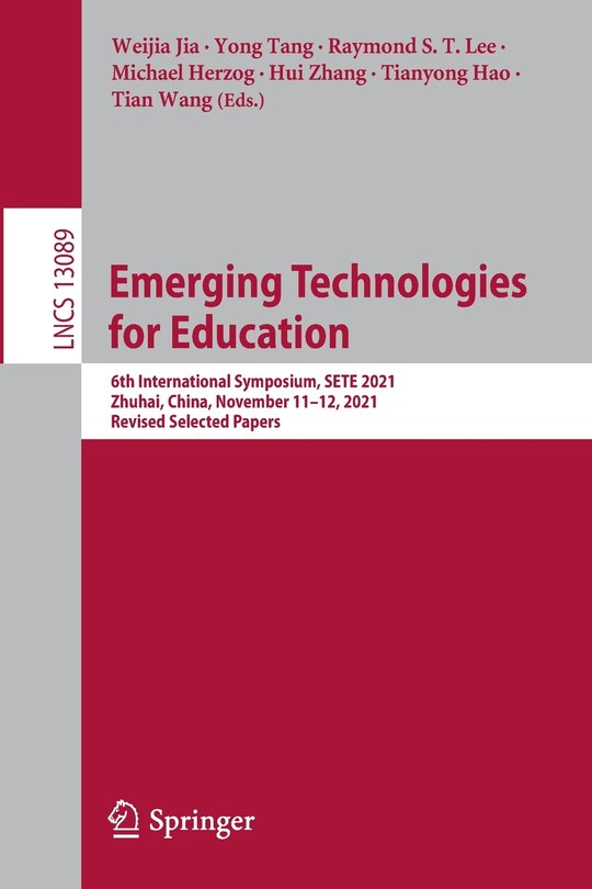 Front cover_Emerging Technologies For Education