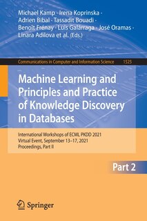 Front cover_Machine Learning and Principles and Practice of Knowledge Discovery in Databases