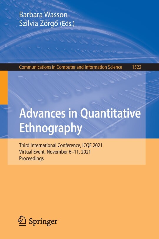 Couverture_Advances In Quantitative Ethnography