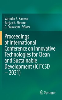 Couverture_Proceedings Of International Conference On Innovative Technologies For Clean And Sustainable Development (icitcsd - 2021)
