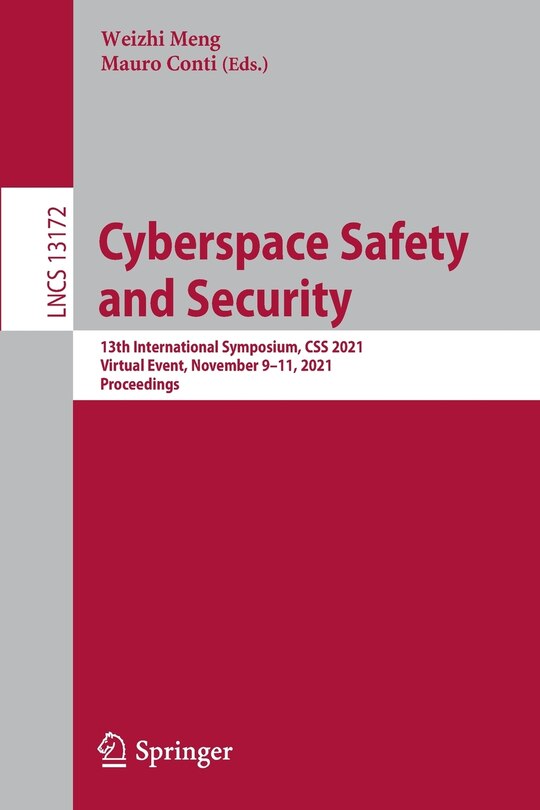 Front cover_Cyberspace Safety And Security