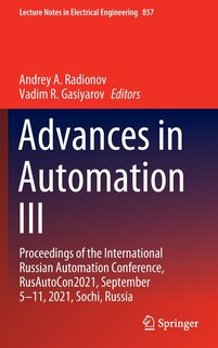 Front cover_Advances in Automation III