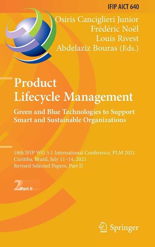 Front cover_Product Lifecycle Management. Green and Blue Technologies to Support Smart and Sustainable Organizations