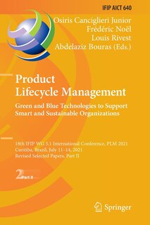 Front cover_Product Lifecycle Management. Green and Blue Technologies to Support Smart and Sustainable Organizations