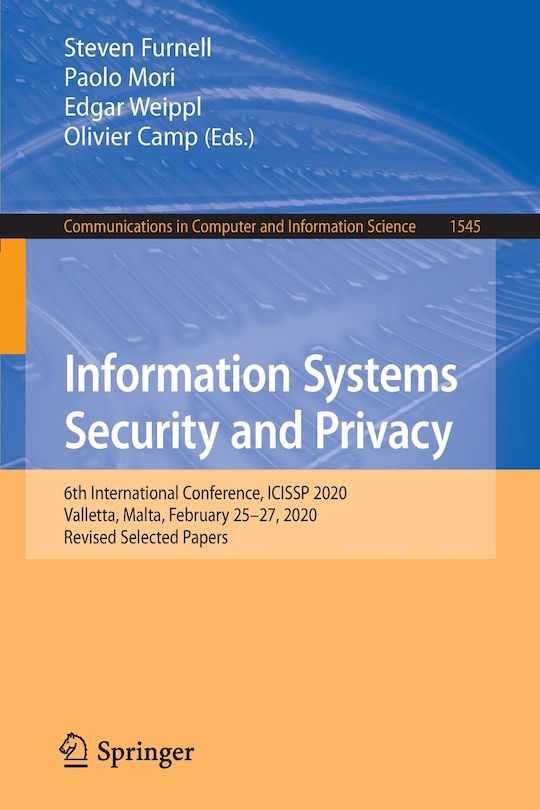 Front cover_Information Systems Security and Privacy