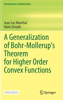 Front cover_A Generalization Of Bohr-mollerup's Theorem For Higher Order Convex Functions