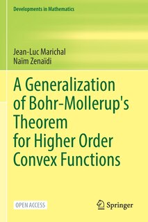 Front cover_A Generalization Of Bohr-mollerup's Theorem For Higher Order Convex Functions
