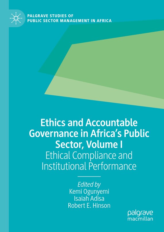 Couverture_Ethics and Accountable Governance in Africa's Public Sector, Volume I