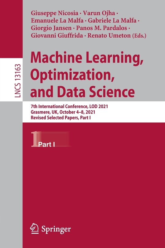 Front cover_Machine Learning, Optimization, and Data Science