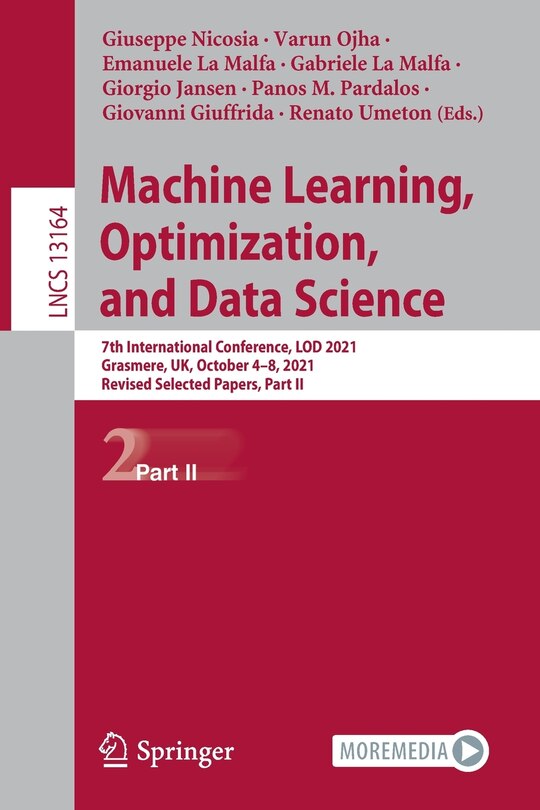 Front cover_Machine Learning, Optimization, and Data Science