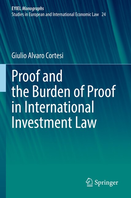 Couverture_Proof and the Burden of Proof in International Investment Law