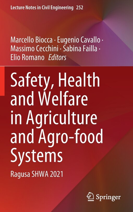 Front cover_Safety, Health And Welfare In Agriculture And Agro-food Systems