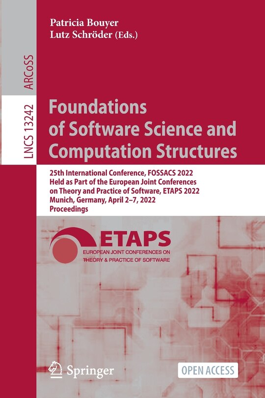 Front cover_Foundations of Software Science and Computation Structures