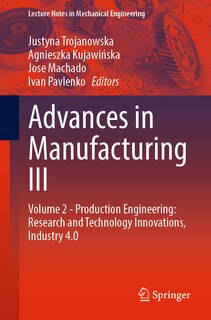 Couverture_Advances in Manufacturing III