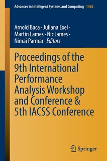 Couverture_Proceedings of the 9th International Performance Analysis Workshop and Conference and 5th IACSS Conference