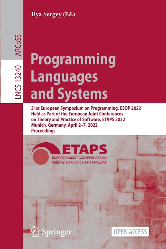 Front cover_Programming Languages and Systems