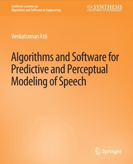 Couverture_Algorithms and Software for Predictive and Perceptual Modeling of Speech