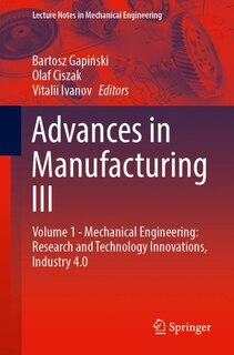 Front cover_Advances in Manufacturing III