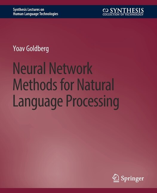 Couverture_Neural Network Methods for Natural Language Processing