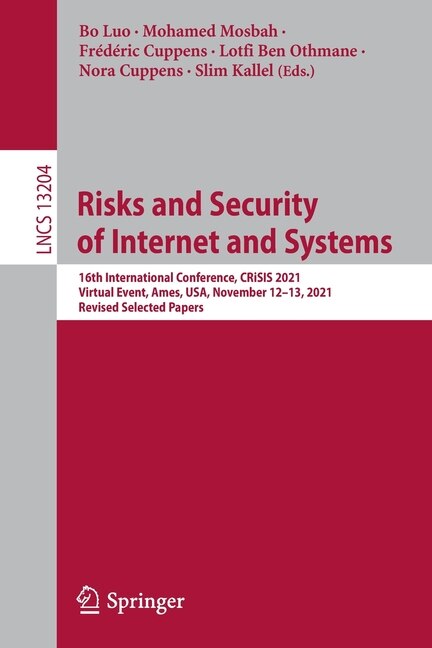 Front cover_Risks and Security of Internet and Systems