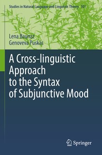 Front cover_A Cross-linguistic Approach to the Syntax of Subjunctive Mood