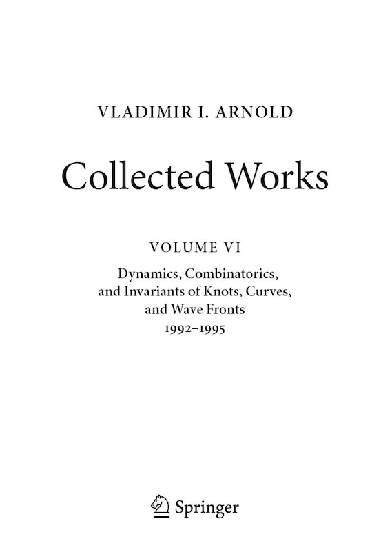 Front cover_Vladimir I. Arnold-Collected Works