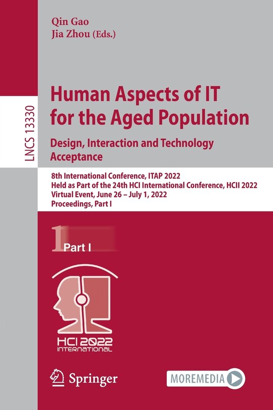 Couverture_Human Aspects of IT for the Aged Population. Design, Interaction and Technology Acceptance