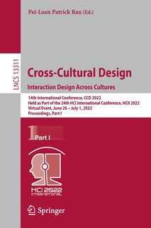 Front cover_Cross-Cultural Design. Interaction Design Across Cultures