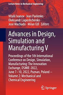 Front cover_Advances in Design, Simulation and Manufacturing V