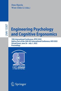 Couverture_Engineering Psychology and Cognitive Ergonomics