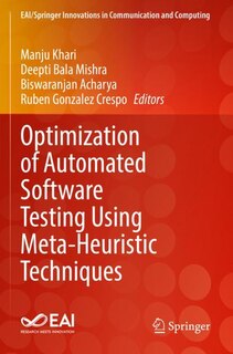 Front cover_Optimization of Automated Software Testing Using Meta-Heuristic Techniques