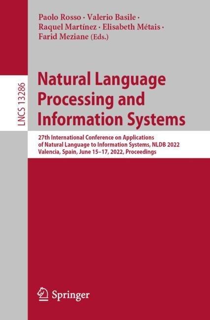 Front cover_Natural Language Processing and Information Systems
