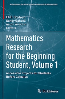 Couverture_Mathematics Research for the Beginning Student, Volume 1