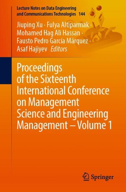 Front cover_Proceedings of the Sixteenth International Conference on Management Science and Engineering Management - Volume 1