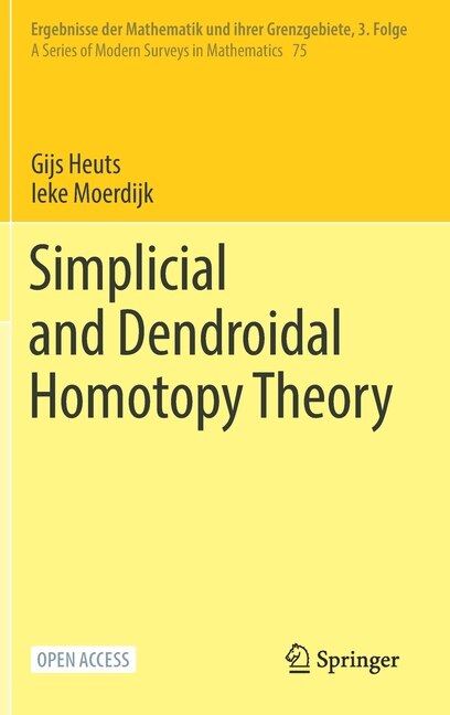 Front cover_Simplicial and Dendroidal Homotopy Theory