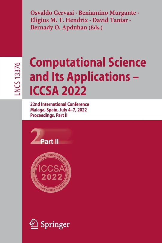 Couverture_Computational Science and Its Applications - ICCSA 2022