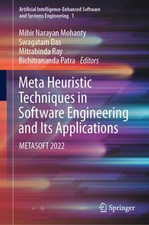 Front cover_Meta Heuristic Techniques in Software Engineering and its Applications