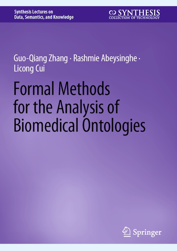 Couverture_Formal Methods for the Analysis of Biomedical Ontologies