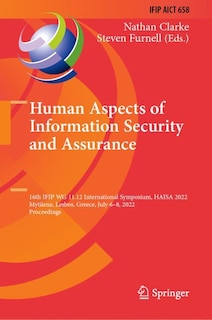Front cover_Human Aspects of Information Security and Assurance