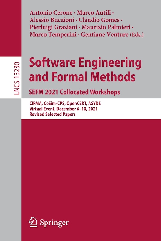 Couverture_Software Engineering and Formal Methods. SEFM 2021 Collocated Workshops