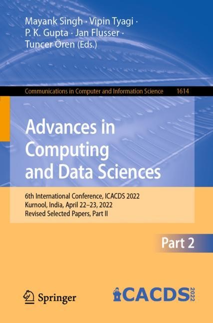 Front cover_Advances in Computing and Data Sciences