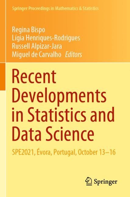 Couverture_Recent Developments in Statistics and Data Science