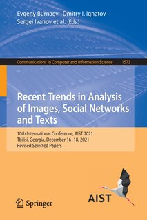Front cover_Recent Trends in Analysis of Images, Social Networks and Texts