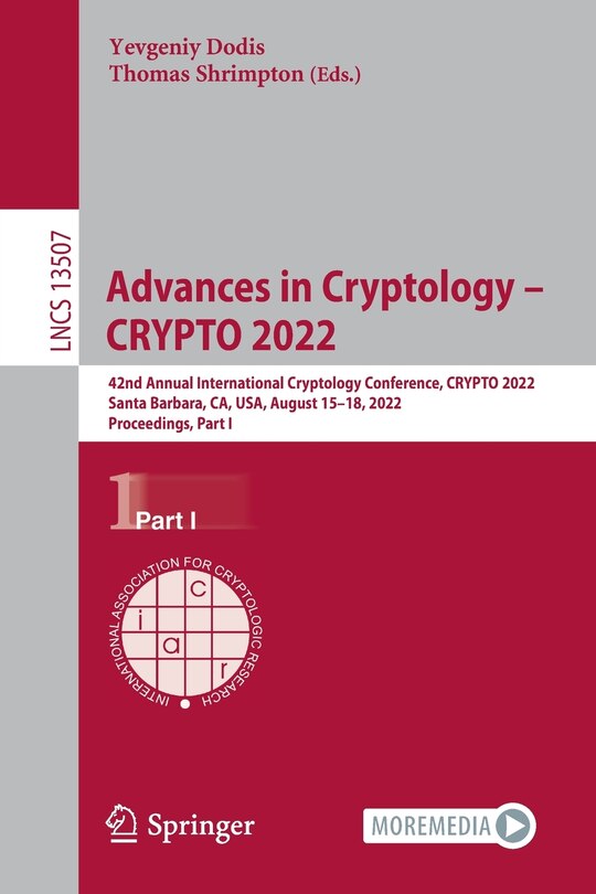 Front cover_Advances in Cryptology - CRYPTO 2022