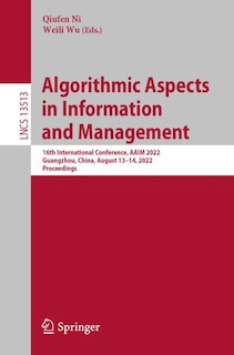 Couverture_Algorithmic Aspects in Information and Management