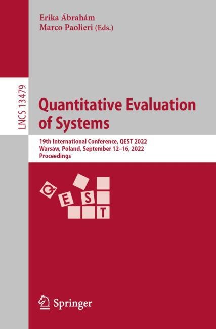 Front cover_Quantitative Evaluation of Systems
